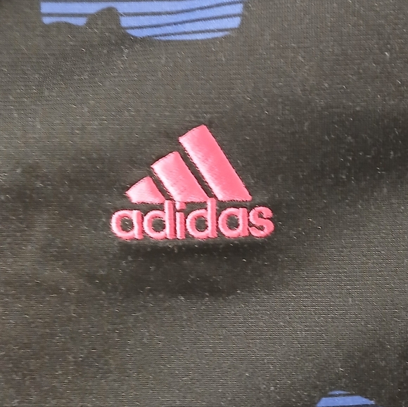 Adidas Kids Black Jacket with Floral Accents - Picture 4 of 7